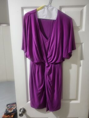 Trina Turk Purple Draped Maxi Dress